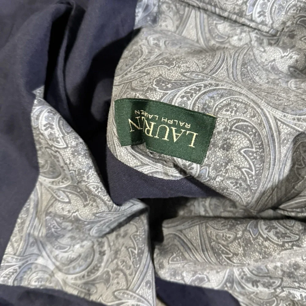 Lauren‎ Ralph Lauren Neat Blue Ultraflex Blazer Suit Jacket 46L $350 NWT